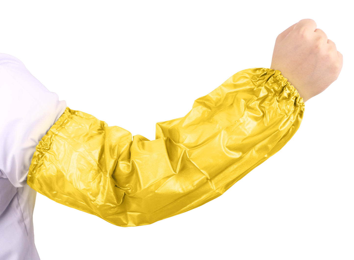 Sleeves, PVC, Yellow, 18", 4mil, Elastic On Both Ends, 24ea/bg, 12bg/cs; 288ea/cs