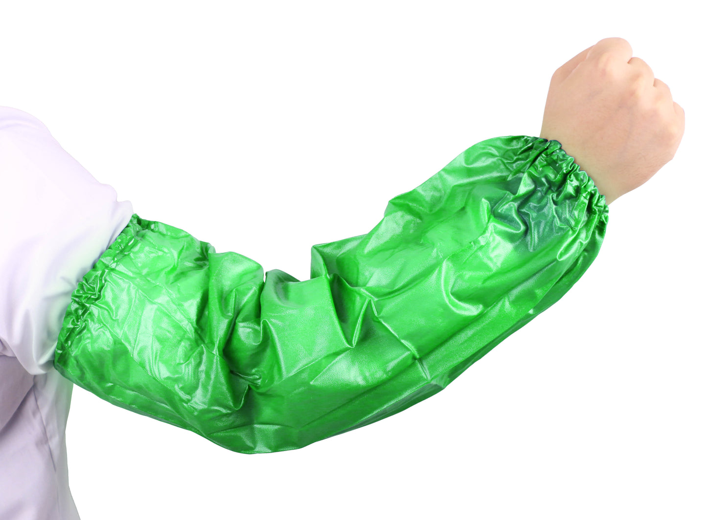 Sleeves, PVC, Green, 18", 4mil, Elastic On Both Ends, 24ea/bg, 12bg/cs; 288ea/cs