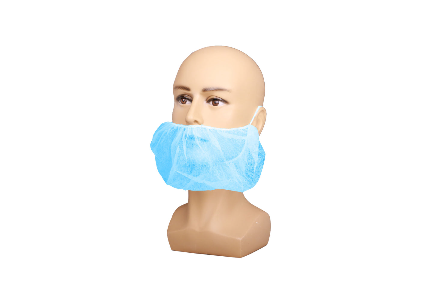 Beard Cover, SBPP, Blue, 18'',  9gsm, Elastic Single Strap,100ea/bg, 10bg/cs; 1000ea/cs
