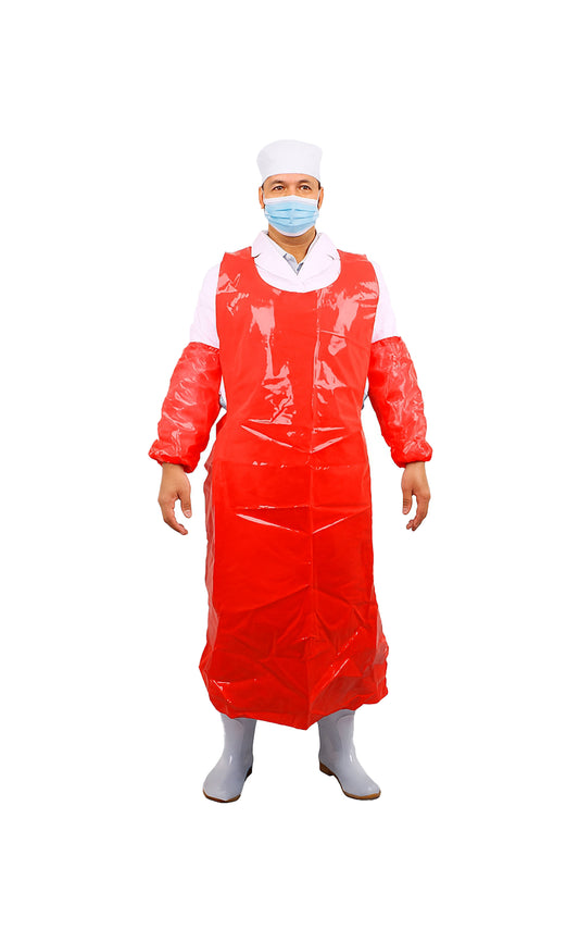 Apron, PE, Red, 28"x55", 1mil,100ea/bg, 10bg/cs; 1000ea/cs