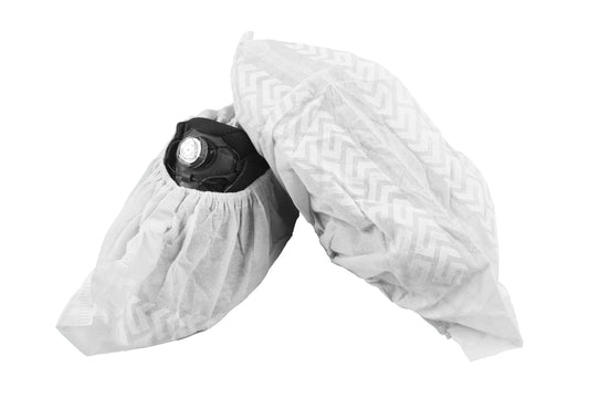 Shoe Covers, SBPP, White, Elastic, 100ea/bg, 3bg/cs; 300ea/cs