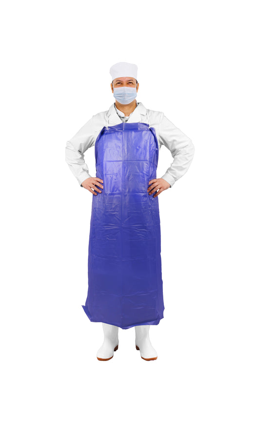 Apron, PVC, Blue, 35"x45", 6mil, Raw Edge,12ea/bg, 6bg/cs; 72ea/cs