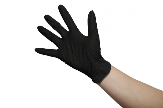 Glove, Nitrile, Black, 2XL, 9.5'', Powder Free, 5mil, Finger Textured, 100ea/bx, 10bx/cs; 1000ea/cs