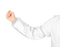 Sleeves, PE, White, 18", 15gsm, Handmade, Elastic On Both Ends, 100ea/bg, 20bg/cs; 2000ea/cs