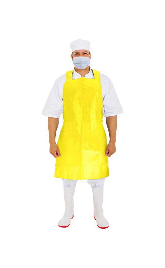 Apron, PE, Yellow, 28"x46", 4mil,50ea/bg, 5bg/cs; 250ea/cs