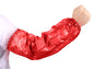 Sleeves, PVC, Red, 18", 4mil, Elastic On Both Ends, 24ea/bg, 12bg/cs; 288ea/cs