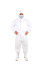 Coverall, Microporus, White, 2XL, 55gsm, Elastic Ankles and Wrists, 1ea/bg, 25bg/cs; 25ea/cs