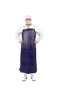 Apron, PVC, Navy Blue, 35"x45", 8mil, Die Cut, 12ea/bg, 6bg/cs; 72ea/cs
