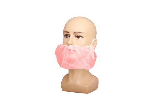 Beard Cover, SBPP, Red, 18'',  9gsm, Elastic Single Strap,100ea/bg, 10bg/cs; 1000ea/cs