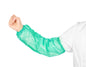 Sleeves, PE, Green, 18", 15gsm,Machinemade,  Elastic On Both Ends, 100ea/bg, 20bg/cs; 2000ea/cs