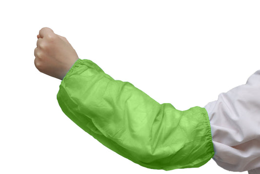 Sleeves, PP, Green, 18", 35gsm, Elastic On Both Ends, 100ea/bg, 10bg/cs; 1000ea/cs