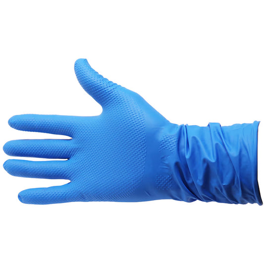 Chemical Resistance Glove, Nitrile, Blue, S, 8.5mil, 12'', Diamond Grip, Long Cuff, 24/bg 20dz/cs