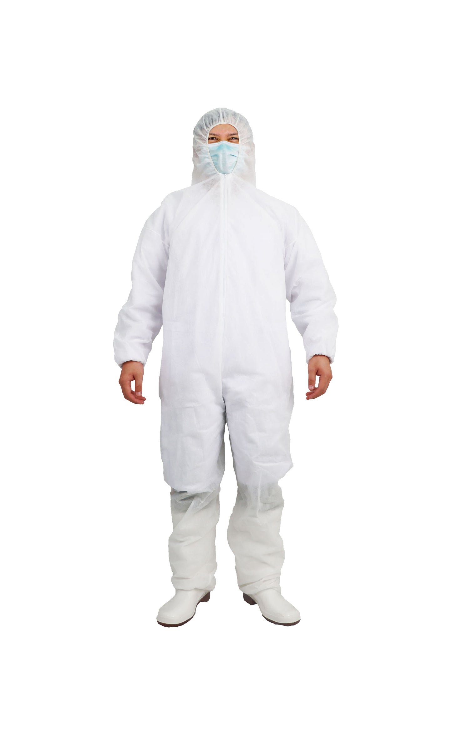 Coverall, PP, White, 4XL, 25gsm, Elastic Ankles and Wrists, 25ea/bg, 1bg/cs; 25ea/cs